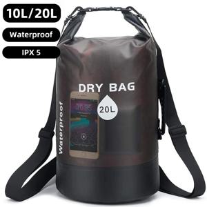 방수 드라이 백 10L 20L 보관 팩 파우치 수영 트레킹 래프팅 보트 카약 래프팅 Drybags 배낭 XD117Y