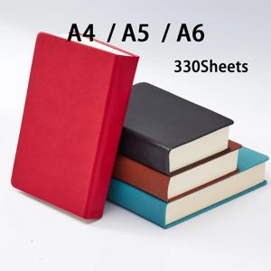 슈퍼 두꺼운 노트 의제 플래너 660 페이지 빈 내부 PU 가죽 소프트 커버 스케치북 저널 일기 노트 편지지