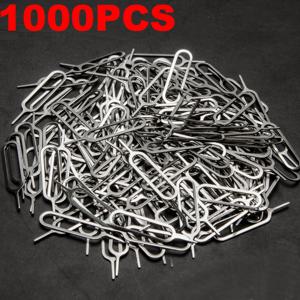 1000PCS 흥미로운 안티 손실 핀 꺼내기 Sim 카드 트레이 아이폰 Xiaomi POCO에 대 한 범용 휴대 전화에 대 한 오픈 핀 바늘 키 도구