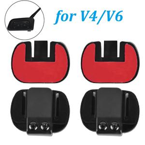 EJEAS V6 Pro V4 PLUS 장착 클립, 3.5mm 잭, 양면 테이프 베이스, 오토바이 헬멧 헤드셋, 블루투스 인터콤, 2 개
