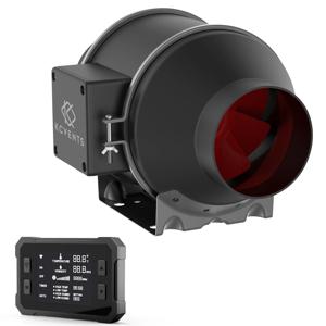 4/6/8인치 인라인 덕트 환풍기 EC 신선 공기 팬, Wifi 속도 제어 기능 포함, 온실 및 주택용 배기 팬