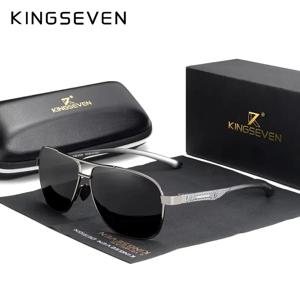 KINGSEVEN 편광 알루미늄 선글라스 남자 UV400 HD 렌즈 파일럿 눈 보호 광 변색 안경 여성 야간 투시경 안경