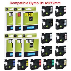 Dymo D1 45013 45010 45018 40913 43613 라벨 테이프 45022 45023, Dymo 라벨 매니저 160 280 라벨 메이커용 라벨 호환, 6mm, 9mm, 12mm