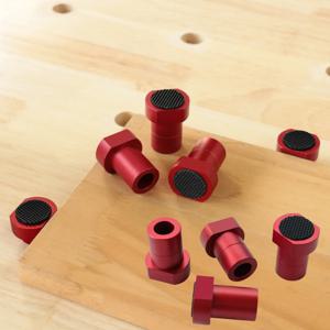 목공 벤치 개, 알루미늄 합금 작업대 페그 브레이크 스톱 클램프 테이블, T-트랙 플래닝 스톱 포지셔닝 플러그, 개 구멍용