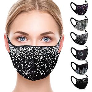 여성용 가장 무도회 마스크 볼-골든 메탈 다이아몬드 워터 크리스탈 컬러, 6 개