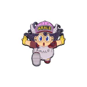 만화 Dr. Slump Arale 배지 브로치 핀 애니메이션 작은 안드로이드 소녀 Arale 모양 에나멜 핀 귀여운 코스프레 선물 배낭 액세서리