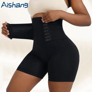여성용 Shapewear Tummy Control 바디 셰이퍼 Fajas 반바지 후크 엉덩이 기중 팬티 하이 웨이스트 속옷 슬리밍 팬티