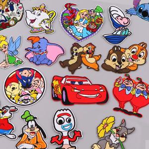 토이 스토리 의류 패치, 귀여운 스티치 자수 패치, 이상한 나라의 앨리스 배지, 다리미 패치, DIY 의류 액세서리