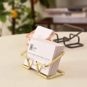 골드 메탈 비즈니스 카드홀더 데스크 브래킷 카드 정리함, 사무실 명함 디스플레이 홀더, 패션 데스크탑 장식