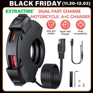 12V 신형 오토바이 USB 고속 충전기 타입-C 휴대폰 포트 전원 소켓 방수 충전기 플러그 어댑터 모토용