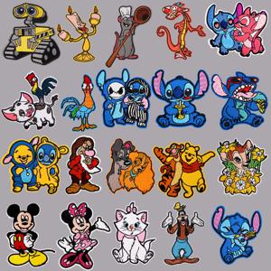 옷에 귀여운 스티치 패치 만화 Mushu 드래곤 수 놓은 패치 동물 배지 패치에 철 DIY 의류 액세서리