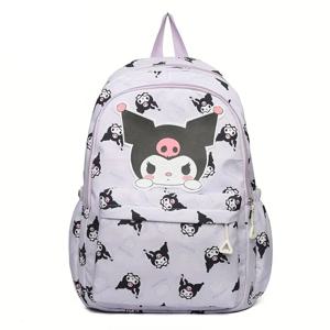 1PC 헬로 키티 대용량 학생 배낭, Kuromi 멜로디 Cinnamoroll 만화 애니메이션 나일론 Schoolbag, 귀여운 배낭