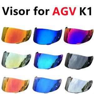 AGV K5 K5S K1S K3SV 헬멧 페이스 실드 Uv 보호 전기 도금 오토바이 헬멧 액세서리 용 K1 바이저 쉴드
