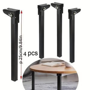 가구 다리 발 접이식 노트북 테이블 다리, 커피 테이블 교체 다리, 침대 캐비닛 옷장 소파 접이식 테이블 다리, 4 개