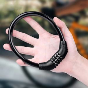 자전거 자물쇠 오토바이 휴대용 보안 자전거 오토바이 스쿠터용 4자리 코드 자전거 자물쇠