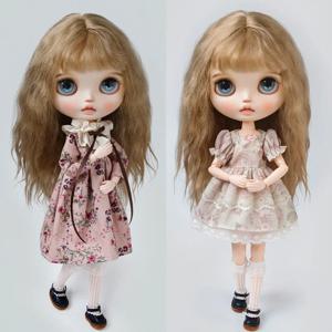 Blyth 옷 레이스 빈티지 드레스 셔츠 플리츠 스커트 유니폼 세트 메이드 스커트 정장 Ymy Licca Azones Ob22 24 27 인형 액세서리