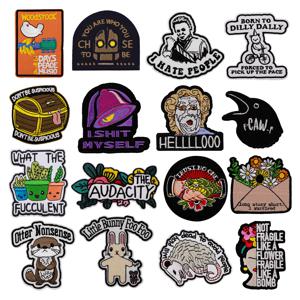 귀여운 만화 동물 따옴표 패치 자수 재미 있은 견적 수 놓은 로고 의류 액세서리 스티커 패치 의류 선물