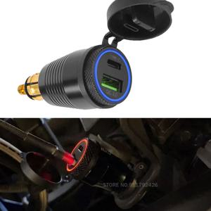 오토바이 빠른 충전기 USB Type-C QC 3.0 BMW R1100RT R1250GS 모험 R1200GS GS1200 ADV LC 용 전원 어댑터 소켓 플러그