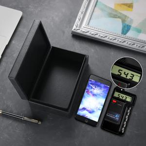 차량 키용 휴대폰 신호 차단 박스, 파라데이 박스, PU 가죽 도난 방지 RFID RF 방사선 차단 안전 카 키 보호 박스