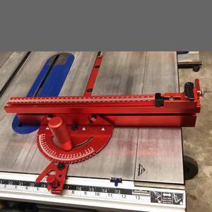 3/4 x 3/8인치용 테이블 톱 마이터 게이지 마이터 바, 조정 가능한 플립 스톱 및 목공 크로스컷용 펜스, 마이터 컷 포함