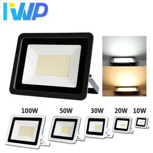 LED 투광등 10W 20W 30W 50W 100W 220V IP68 방수 야외 스포트라이트 정원 가로등 프로젝터 램프 벽 LED 반사판