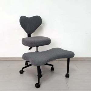 무릎을 꿇은 사무실 의자 – 책상 작업, 요가 및 마음챙김을 위한 요추 지지대가 있는 명상 좌석 편안하고 공간 절약형