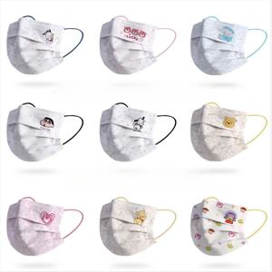 Miniso 성인 일회용 보호 Sanrio 컬렉션 마스크 귀여운 만화 프린트 방진 독립 팩 10개