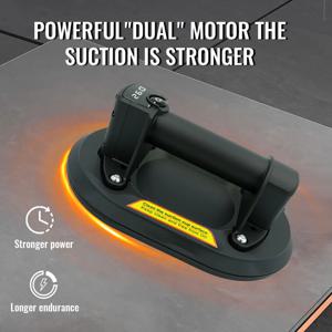 260KG 하중 대형 전기 진공 흡착판 디스플레이 헤비듀티 휴대용 강력 흡착기 에어 펌프 화강암 유리 타일 리프터