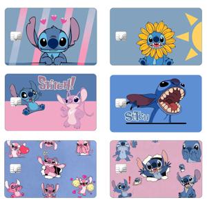 스티치 카드 스티커 Kawaii 학생 절묘한 은행 카드 커플 버스 지하철 학교 문서 장식 데칼 패치 태그 Paster Gift