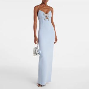 현대 스카이 블루 이브닝 가운 인어 공식 파티 드레스 바닥 길이 사우디 드레스 스파게티 스트랩 구슬 댄스 파티 드레스