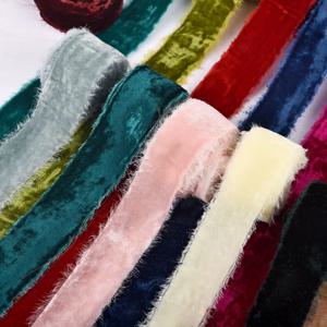 3 야드/롤 40mm 벨벳 리본 수제 웨딩 파티 크리스마스 리본 선물 꽃다발 포장 DIY 머리 Bowknot 바느질 패브릭