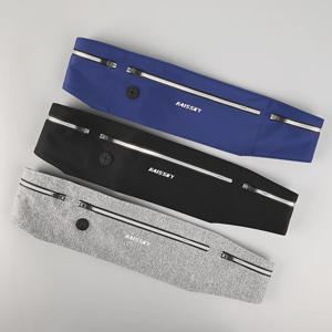 HAISSKY 초박형 허리띠 러닝 백 남성 여성 야외 스포츠 Fitenss 전화 이어폰 키 용 탄성 조절 허리 팩