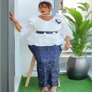 여성을위한 플러스 사이즈 이브닝 드레스 아프리카 럭셔리 스팽글 가운 우아한 크리스마스 웨딩 파티 롱 드레스 앙카라 여성 의류