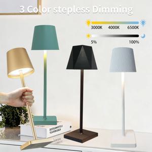 북유럽 LED 테이블 램프 충전식 책상 램프 터치 디밍이 가능한 야간 조명 야외 방수 파티오 레스토랑 바 장식 조명