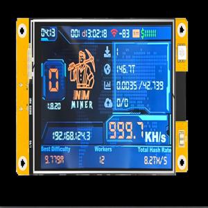 NMMiner NerdMiner V2 해시레이트 럭키 마이너 ESP32 3.5인치 스마트 디스플레이 암호화폐 솔로 로터리 960KH/s 비트코인 ESP32-035 보드