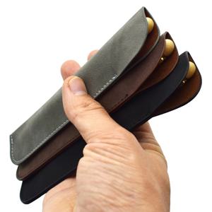 하나의 펜에 대 한 부드러운 연필 케이스 홀더 PU 가죽 연필 케이스 쓰기 재료 편지지 보관 가방 사무실 학교 용품 선물