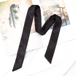 30 색상 여성 좁은 긴 스카프 100x4cm 솔리드 컬러 쉬폰 레드 타이 블랙 가방 리본 머리띠 초커 스 트리머 레이디 액세서리