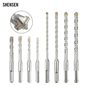 1Pc 콘크리트 SDS 플러스 비트 크로스 커터 헤드 더블 오거 해머 110mm 160mm 200mm 벽 벽돌 블록 전기 해머 벽돌 비트