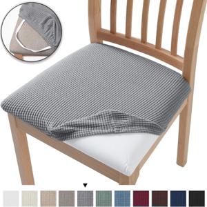 스트레치 자카드 의자 시트 커버 의자 탈착식 빨 수있는 덮개를 씌운 다이닝 룸 의자 시트 보호대 쿠션 슬리퍼 커버