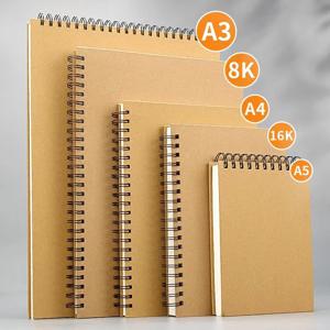 A3/A4/A5/8k/16k 스케치북 두꺼운 종이 160 GSM 노트북 그림 DIY 크리 에이 티브 연습 드로잉 미술 학교 용품
