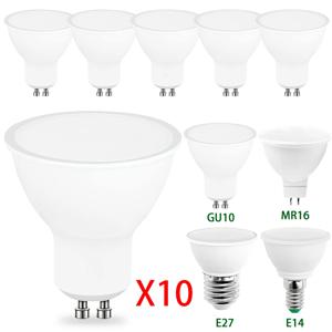 10pcs GU10 E27 E14 MR16 GU5.3 Lampada LED 전구 3W 6W 9W 12W 220V Bombillas LED 램프 스포트라이트 Lampara 스포트 라이트 홈 조명
