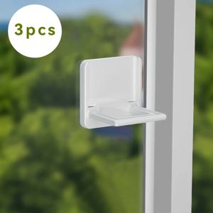 MIRTHBABY-어린이를위한 아기 안전 슬라이드 창 잠금 장치 증거 파티오 옷장 문 슬라이딩 유리 도어 어린이 잠금 장치-흰색