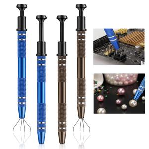 4-Claw IC 칩 추출기 리무버 도구 정밀 부품 그래버 추출기 전자 부품 너트 수리 도구 용 풀러 픽업
