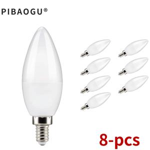 8PCS 3W 6W 9W 12W 15W Led 전구 E14 E27 LED 램프 실내 따뜻한 차가운 흰색 빛 AC 220V LED 촛불 전구 홈 장식 샹들리에
