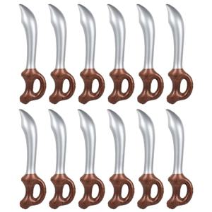 12 Pcs 풍선 해적 칼 할로윈 장난감 칼 파티 생일 수영장 코스프레 무대 소품에 대한 풍선 칼