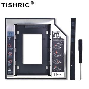 TISHRIC 플라스틱 알루미늄 범용 9.5/12.7mm SATA 3.0 2차 HDD 캐디 2.5