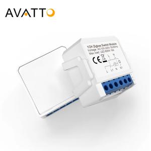 AVATTO ZigBee Tuya 1/2/3/4 Gang 미니 스마트 스위치 DIY 조명 스위치 모듈 양방향 제어는 Alexa Alice Google 홈과 함께 작동합니다.