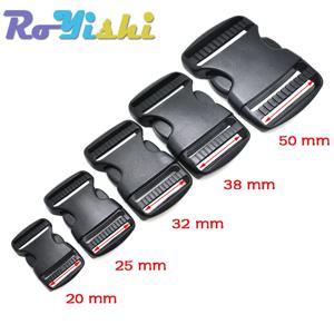 2 개/갑 20 ~ 50mm 플라스틱 하드웨어 듀얼 조정 가능한 측면 릴리스 버클 Molle Tatical 배낭 벨트 가방 부품 스트랩 웨빙