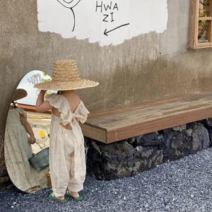 빈티지 꽃 자수 유아 소녀 Romper 여름 Bowknot 다시 디자인 점프 슈트 공주 소녀 의류 키즈 스트랩 바지