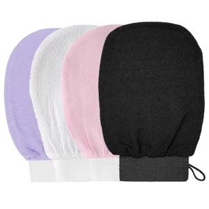 딥 엑스폴리에이팅 미트 1개 - 피부 청소 및 죽은 피부와 먼지 제거를 위한 100% 비스코스 섬유 스크럽 장갑